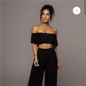 JLUXLABEL Black Two Piece set (Close to you set)